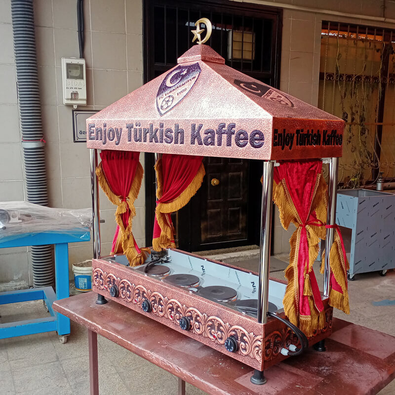 Kişiye Özel Davlumbazlı Kumda Kahve Makinesi (Standlı Model)