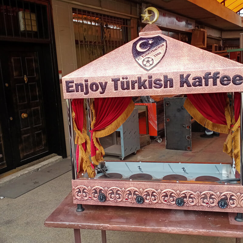 Kişiye Özel Davlumbazlı Kumda Kahve Makinesi (Standlı Model)